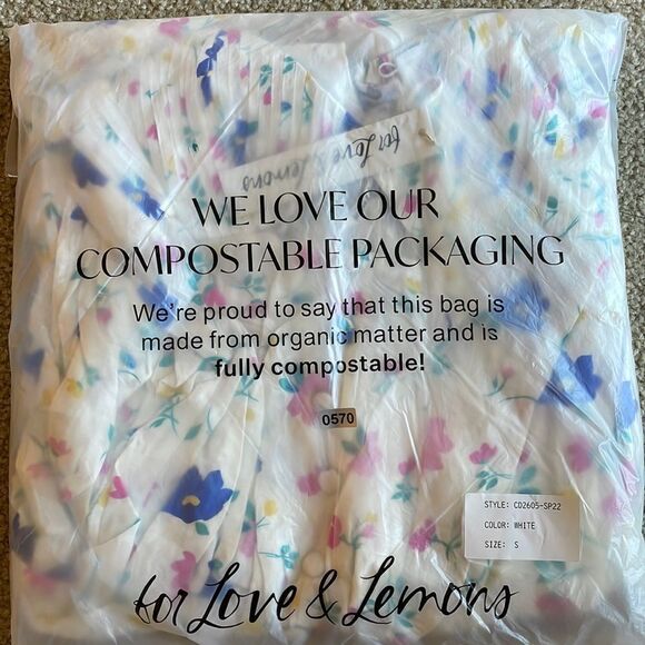 For Love & Lemons Lexy Maxi Dress White Floral Size S - Picture 14 of 14